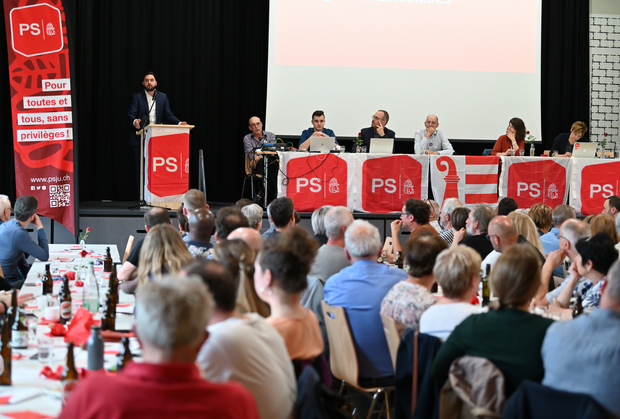 Congrès électoral à Lajoux, élections fédérales 2023 (photos: Georges Henz)