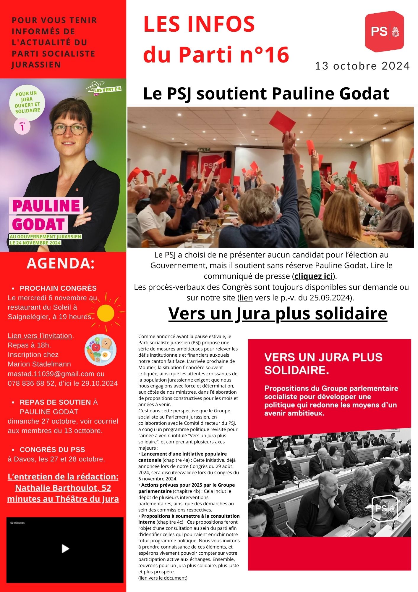Infolettre n°16- octobre 2024