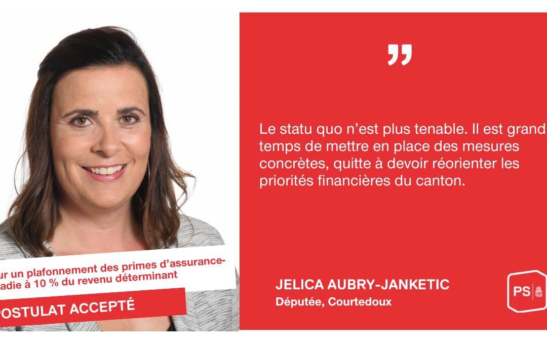Le Parlement jurassien accepte un postulat PS pour limiter les primes d’assurance-maladie 