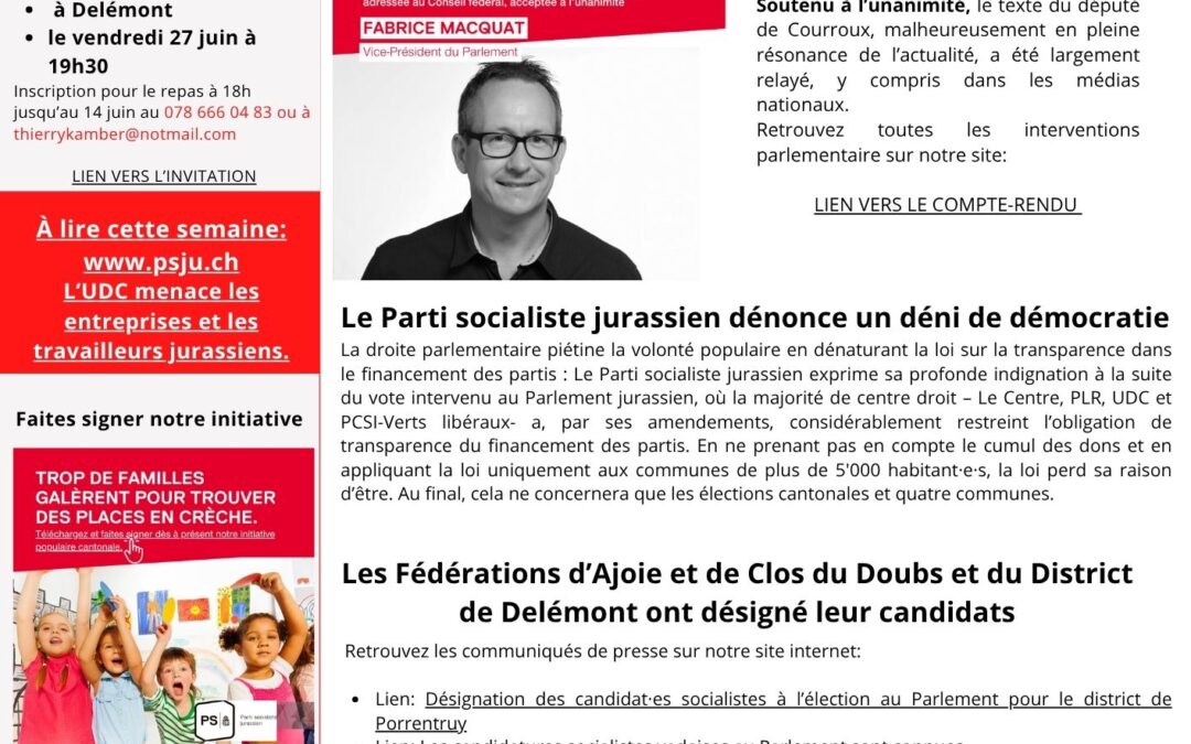 Infolettre n°29 – 11 juin 2025