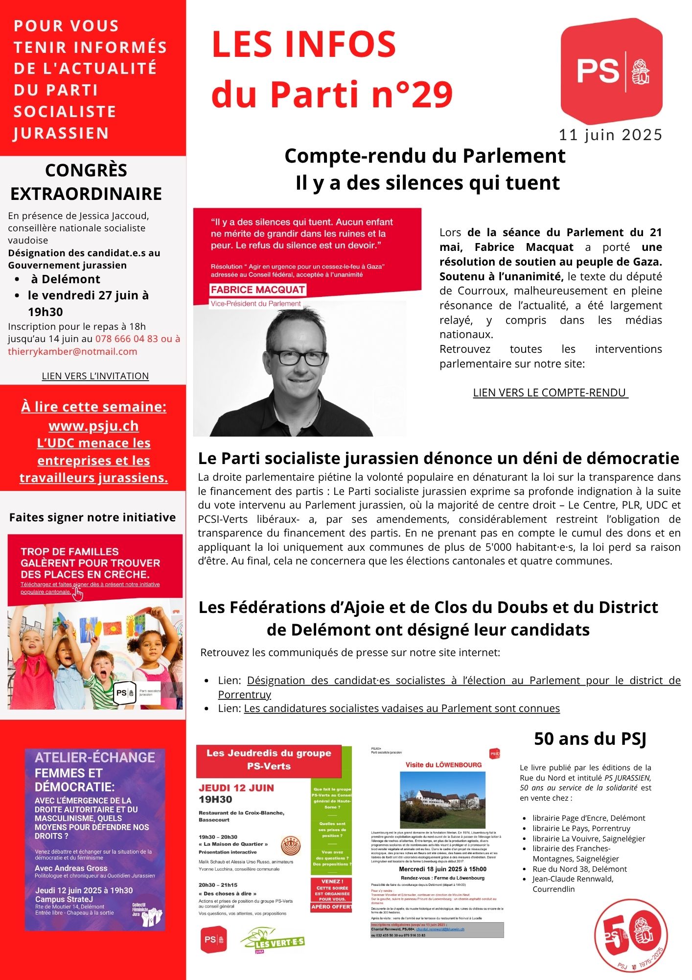 Infolettre n°29- 11 juin 2025
