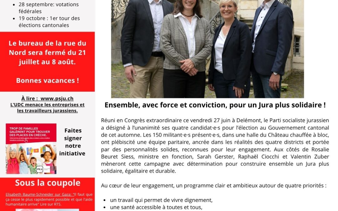 Infolettre n°30 – 3 juillet 2025