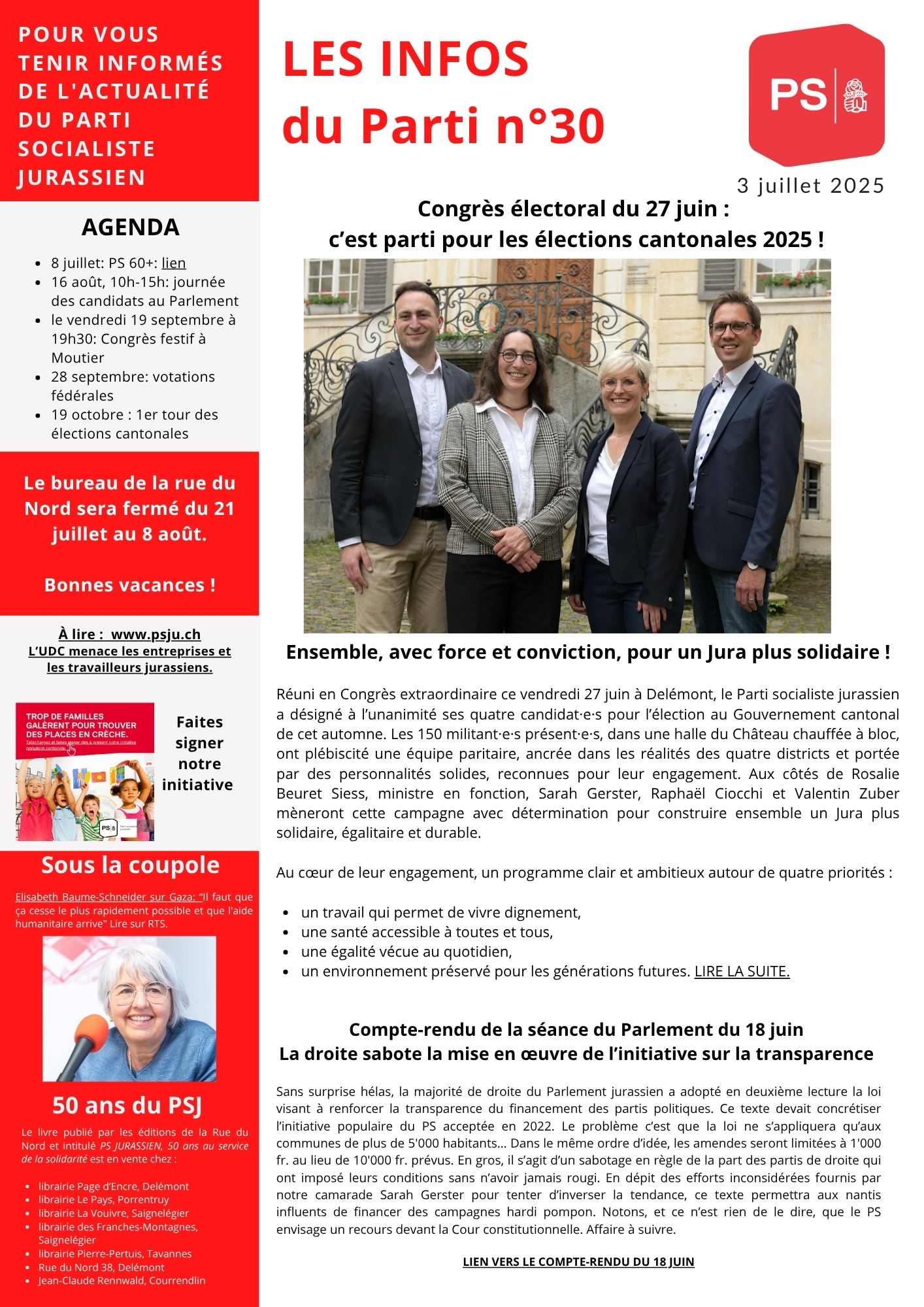 Infolettre n°30- 3 juillet 2025
