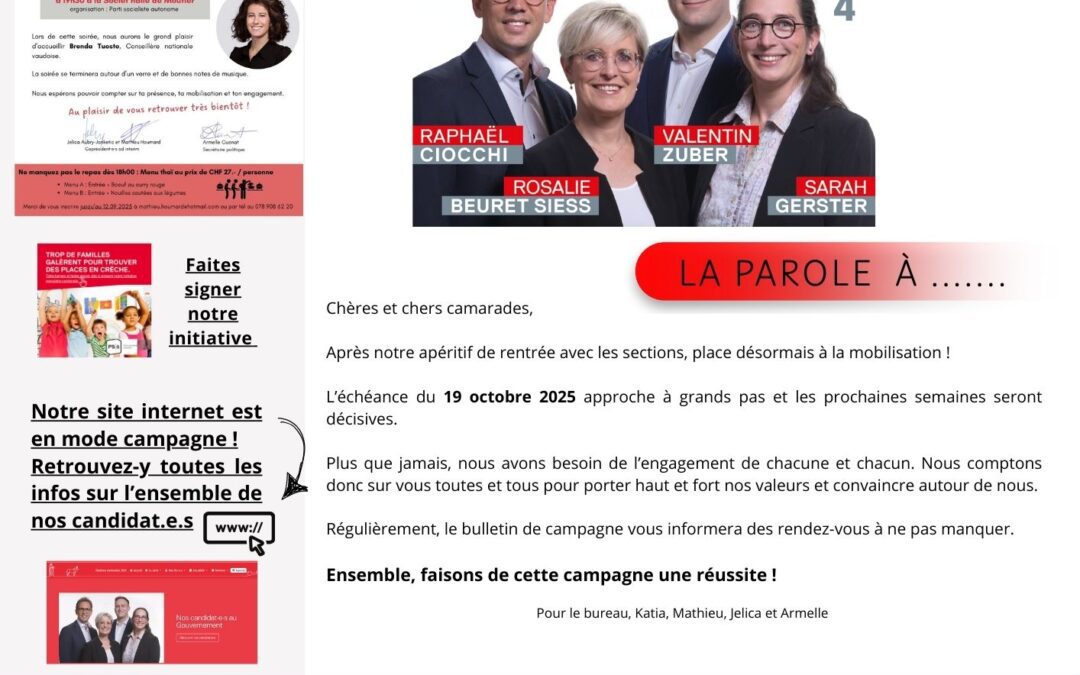 Bulletin de campagne n°1 EC 2025 (infolettre n°31)